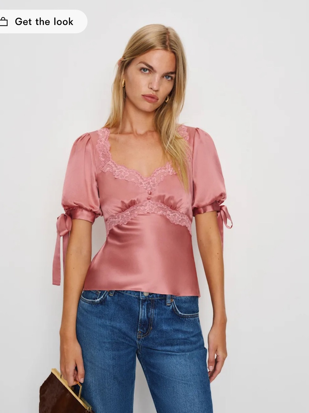 Reformation Dolly Silk Top